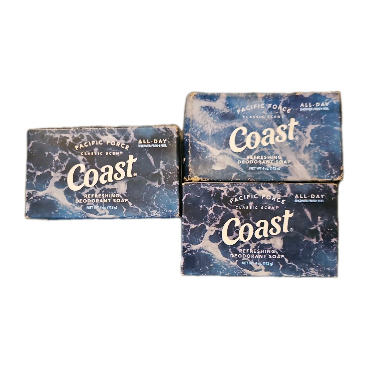 Coast Refreshing Deodorant Bath Soap Classic Scent 3 Bars