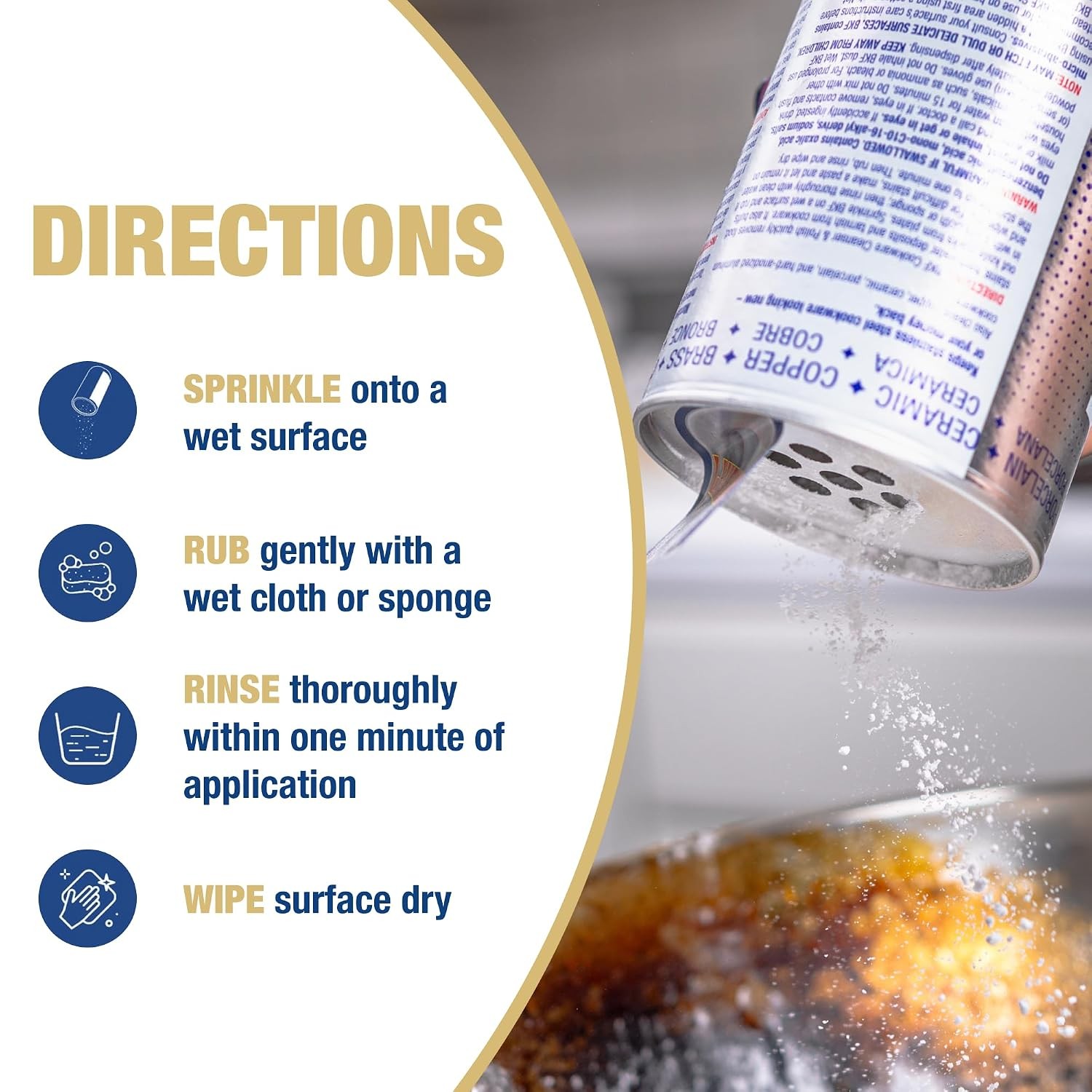 Bar Keepers Friend Stainless Steel Cookware Cleaner & Polish 2 x 12 oz