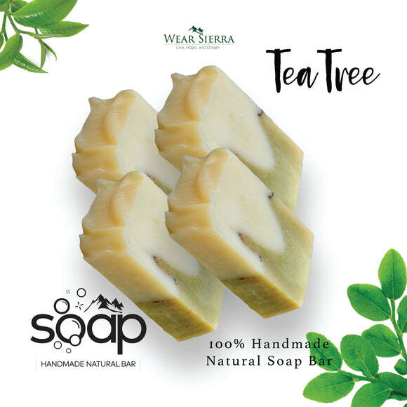 Handmade Natural Anti-Acne Tea Tree Bar Soap, Gift For Her, Gift For Mom