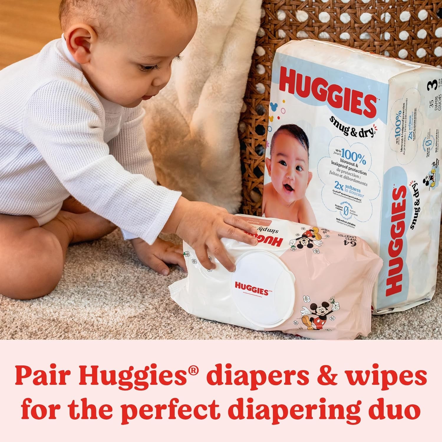 Huggies Simply Clean Fresh Scent Baby Wipes, 3 Flip-Top 64 Count (Pack of 3)