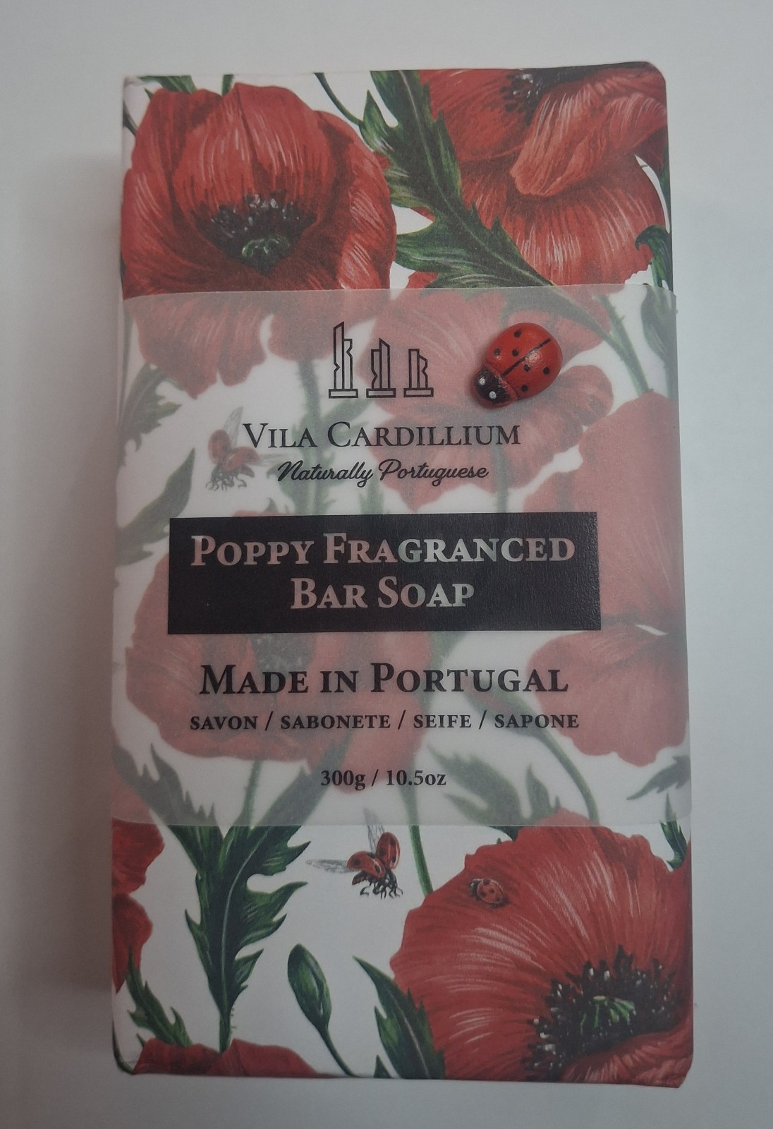 Vila Cardillium Poppy Scented Bar Soap 10.5 oz Made in Portugal