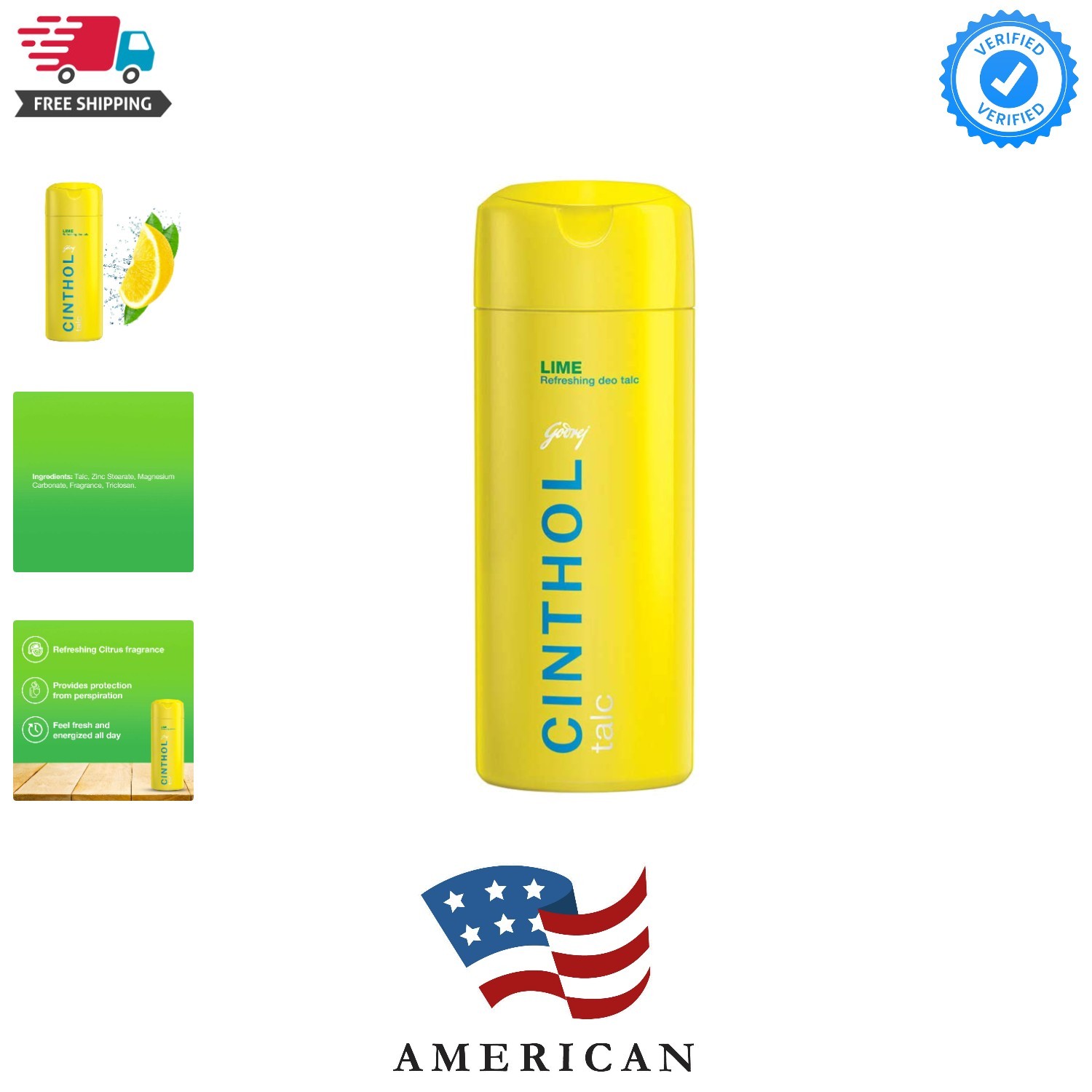 Lime Refreshing deo Talc 300gm