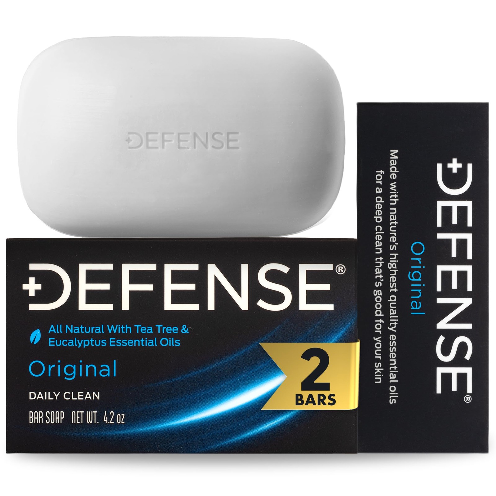Defense Soap 2pk All Natural Tea Tree Bar Soap for Men | Made by Wrestlers with
