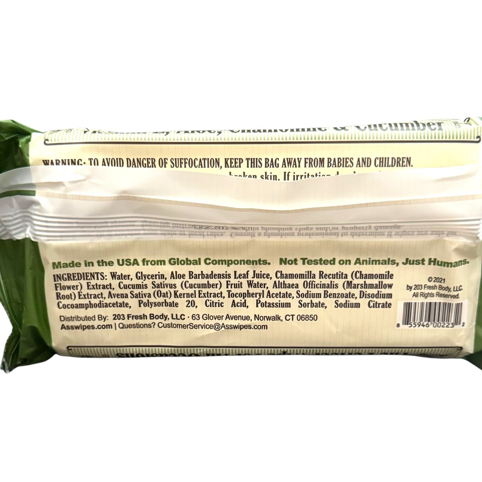 Asswipes Flushable Wipes 45ct (3 PACKS) Personal Cleansing Butt Buttwipes Adults