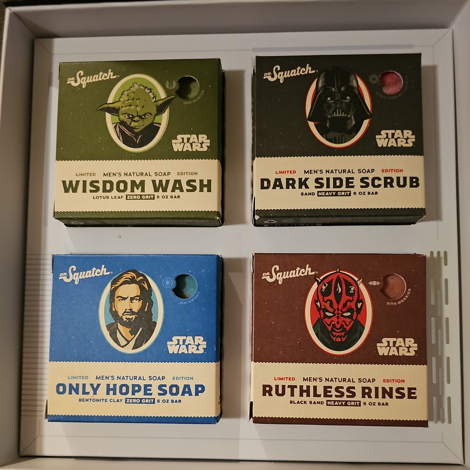 Dr. Squatch Star Wars Limited Edition Soap Set Collection 1 Four Brics New rare