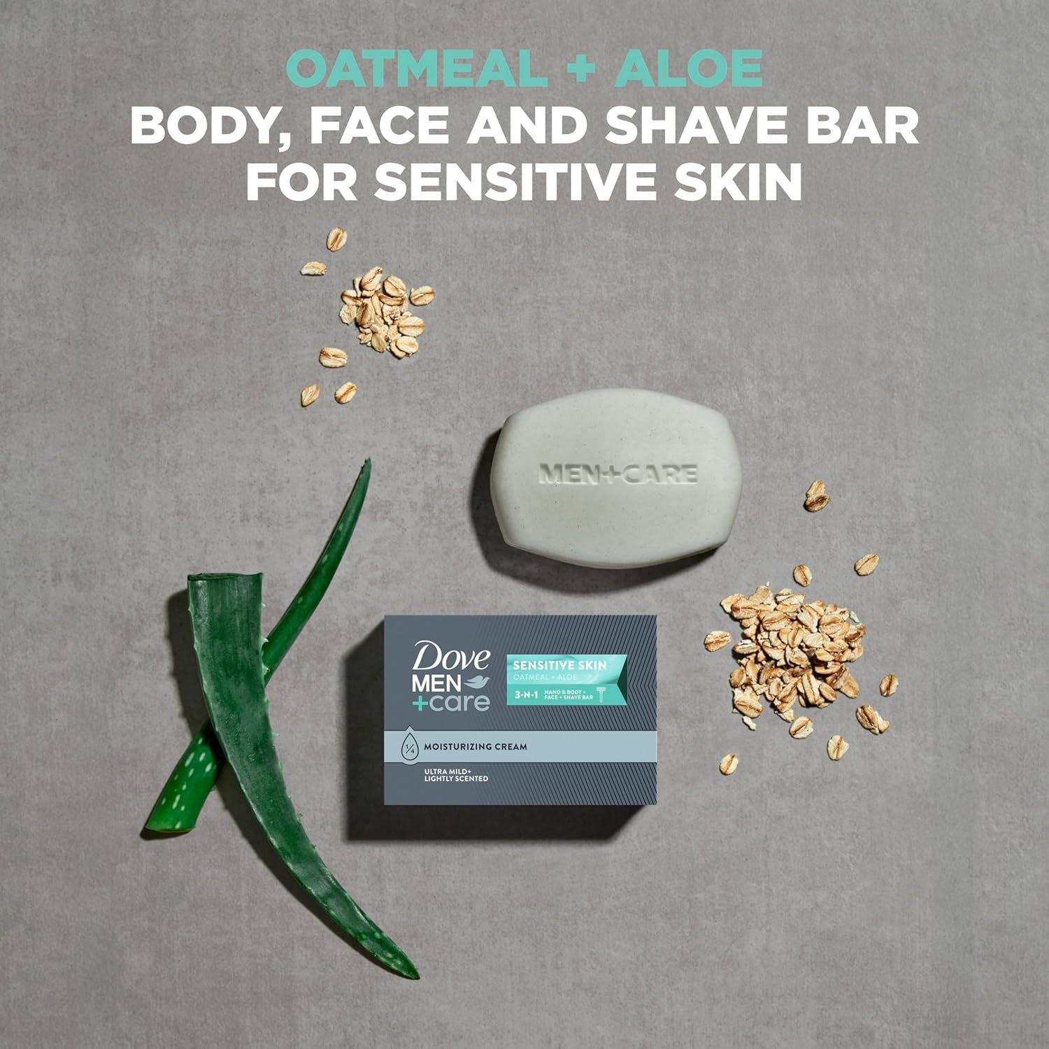 DOVE MEN + CARE Hand & Body Face + Shave Bar Sensitive Skin 6 Count 3.75oz NEW