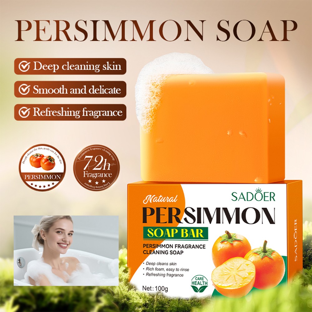 Persimmon Body Soap Deep Clean Deodorizing Long Lasting Fragrance Anti Body Odor
