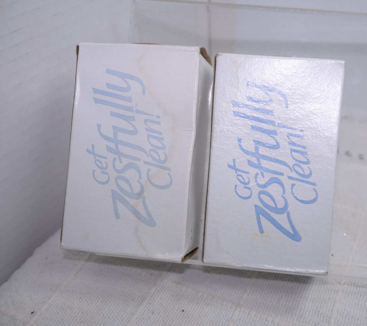 Zest vintage Bar soap in individual boxes one is opened others are sealed