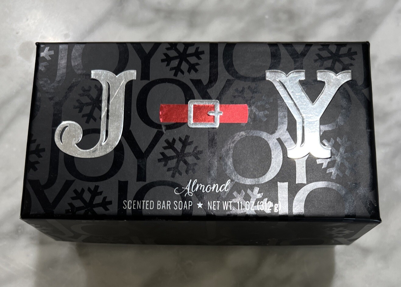 Almond Scented Bar Soap 11 Ounces Joy Christmas Box Made In USA Animal Free