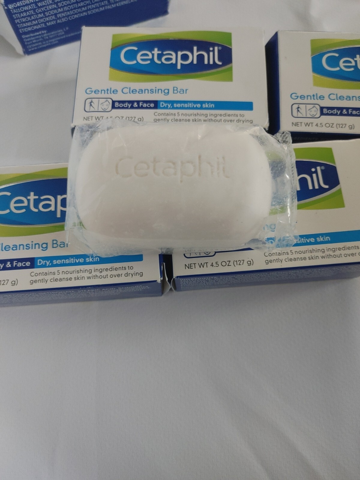 CETAPHIL Gentle Nourishing Cleansing Bar, 4.5 oz. Pack of 5