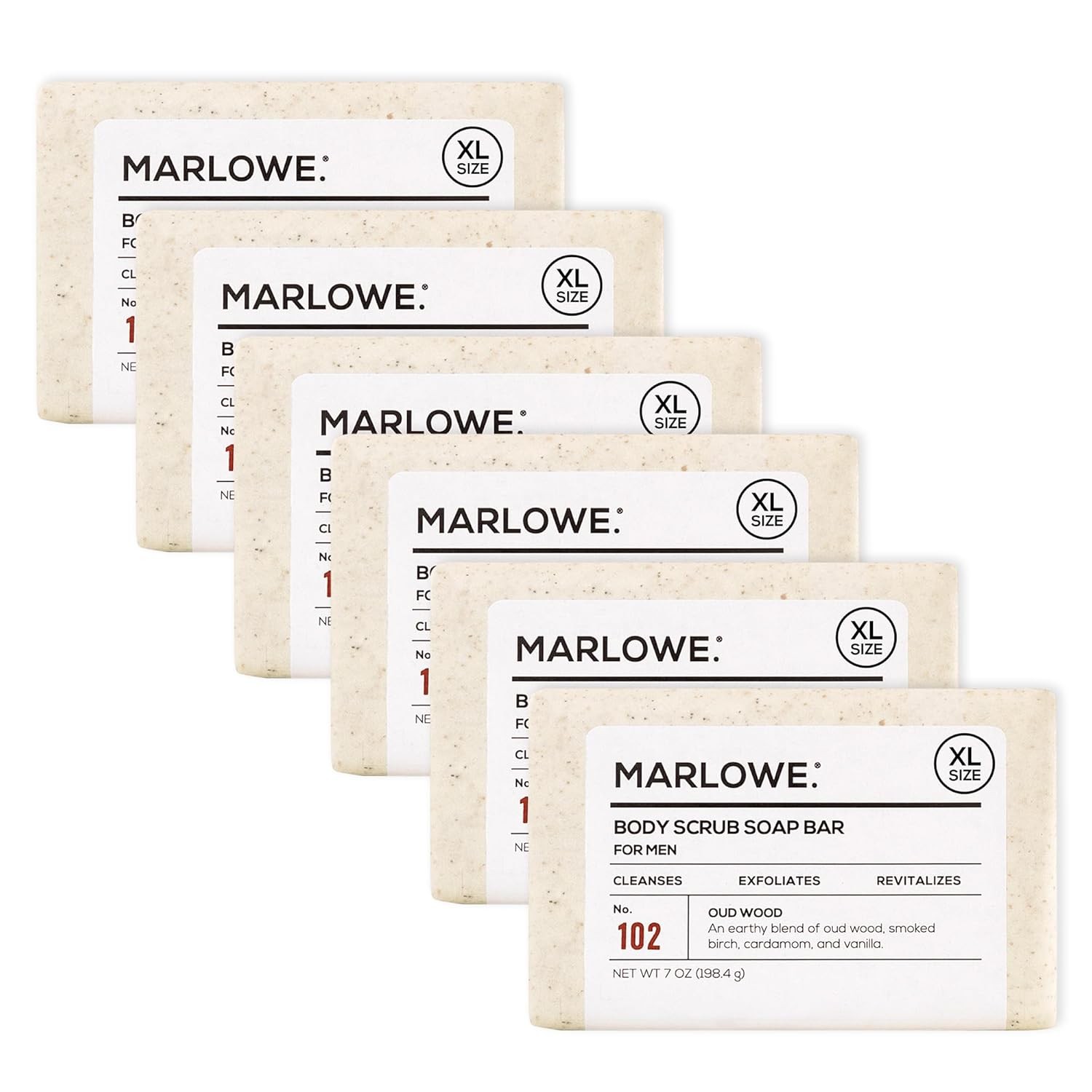 MARLOWE No. 102 Body Scrub Soap 7oz Exfoliating Bar