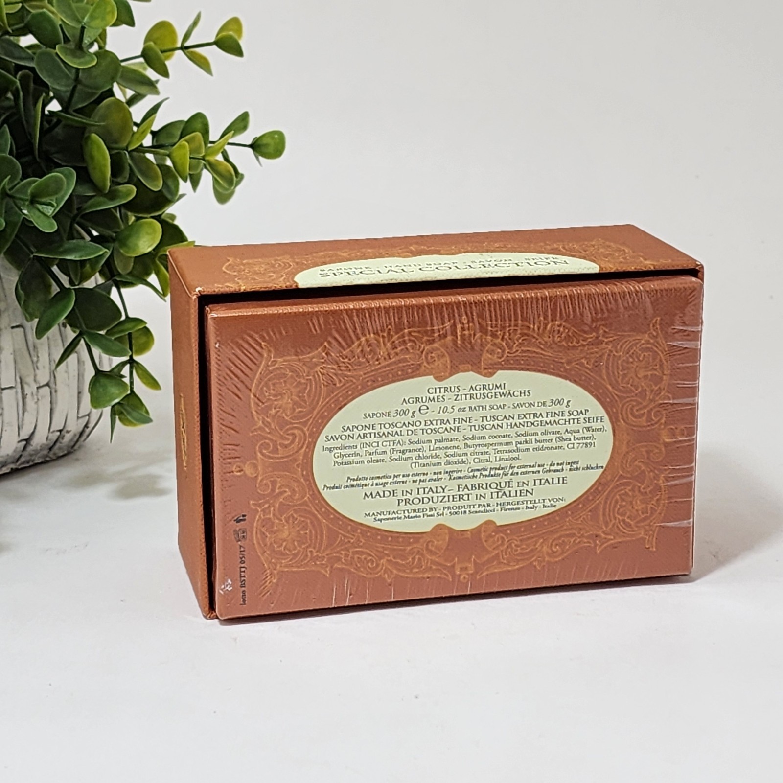 Citrus Bar Soap Tuscan Extra Fine Soap Agrumi by Saponerie Mario Fissi 10.5 oz