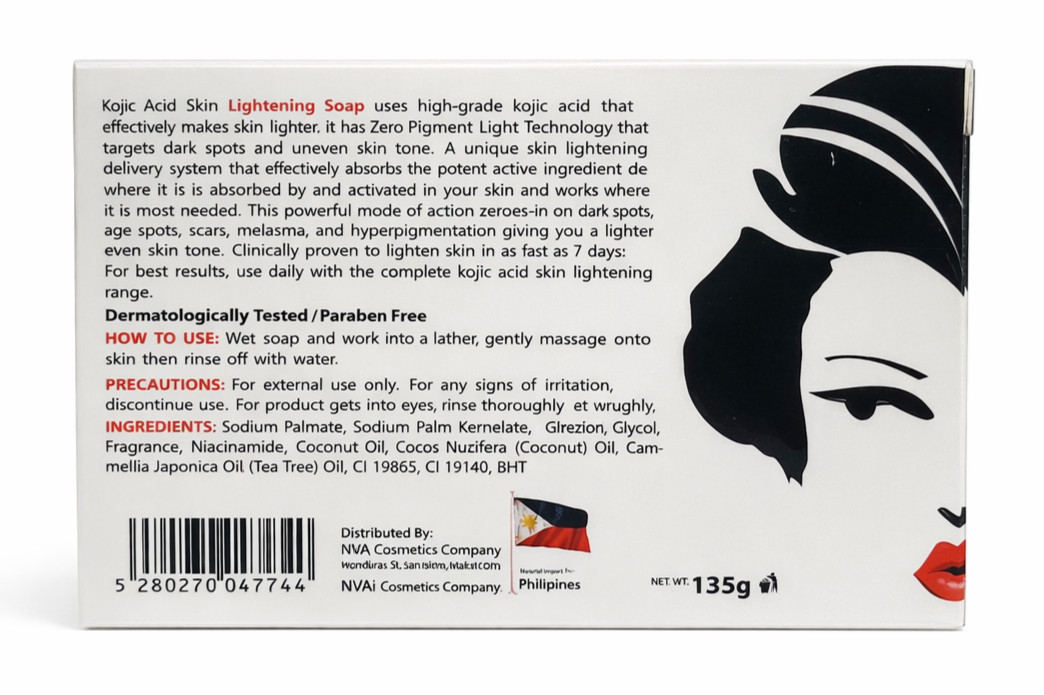Kojic Acid Soap 4.5 oz (135g) 6 Pack – Brightening Bar Cleanser | Looking Smooth