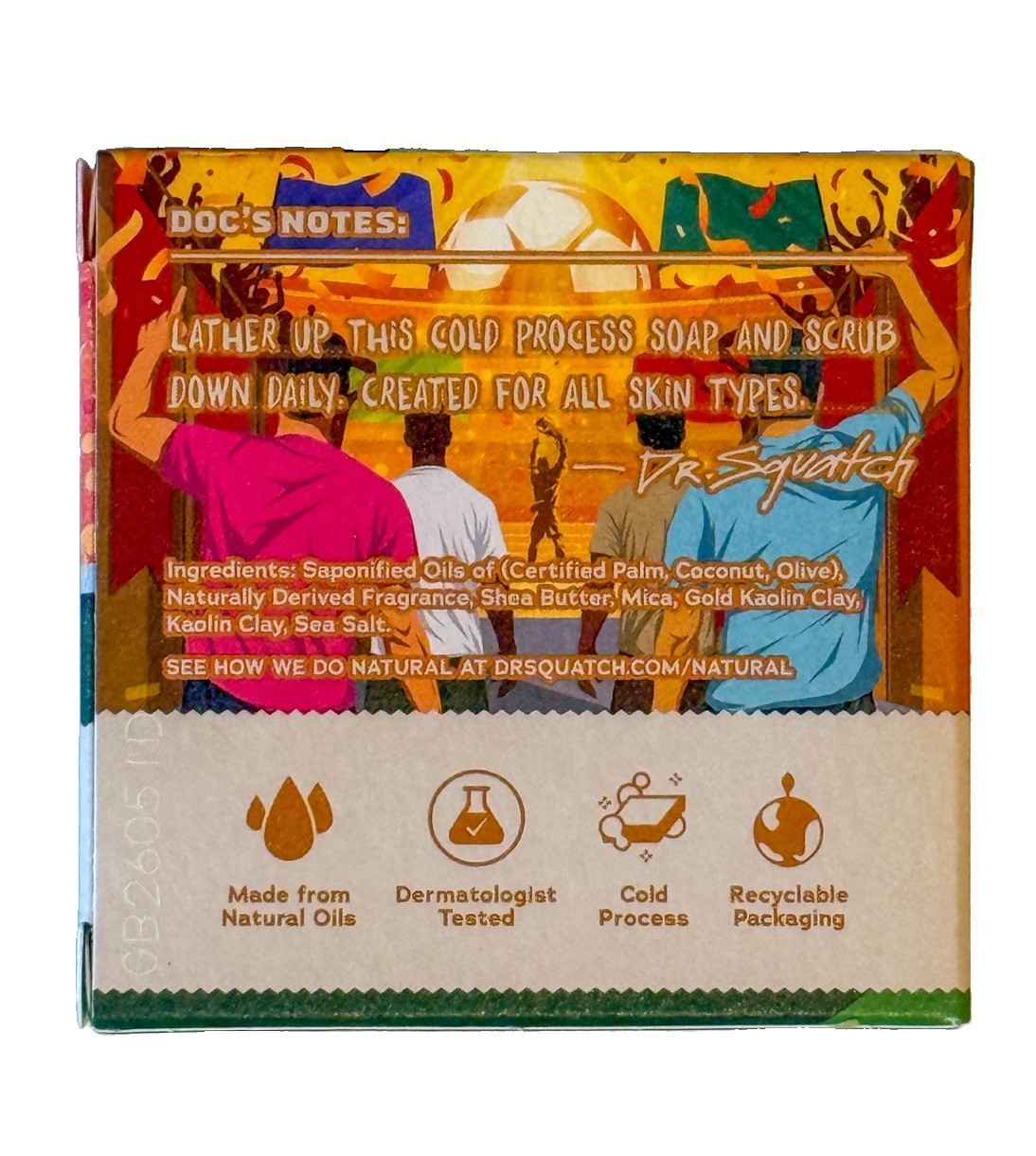 Dr. Squatch Golden Glory Soap (2 Pack) – Limited Edition FIFA Discontinued Bricc