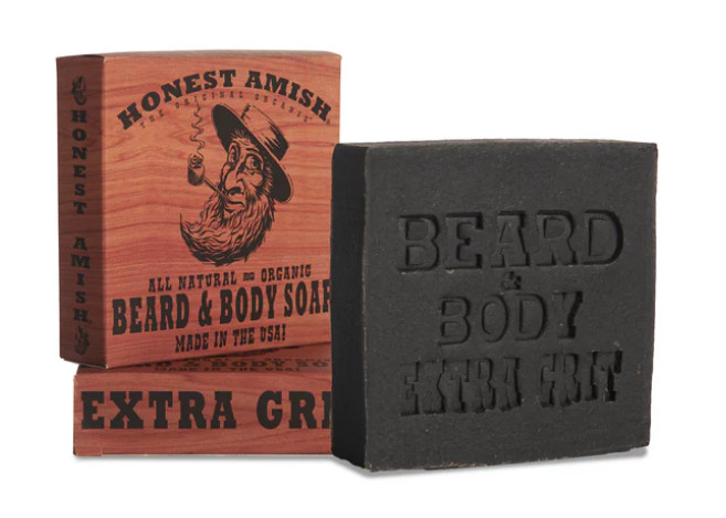 Honest Amish Extra Grit Beard and Body Soap 6oz