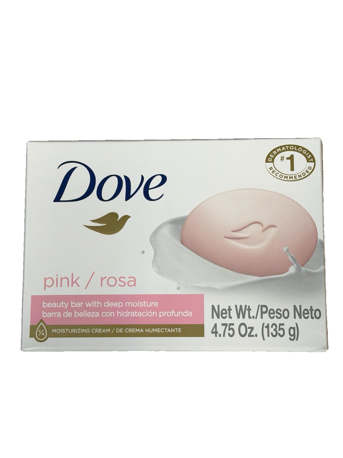 Dove Soap cream Pink/Rosa Skin Care moisturizing Bar 4.75oz (135gr) of 12 pack