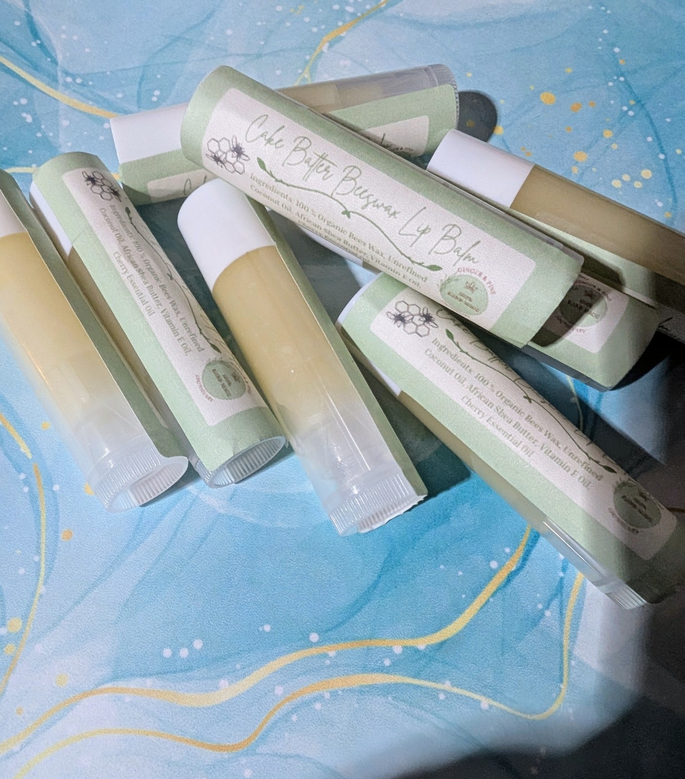 Cake Batter Beeswax Lip Balm – Sweet Dessert-Inspired Handmade Lip Care