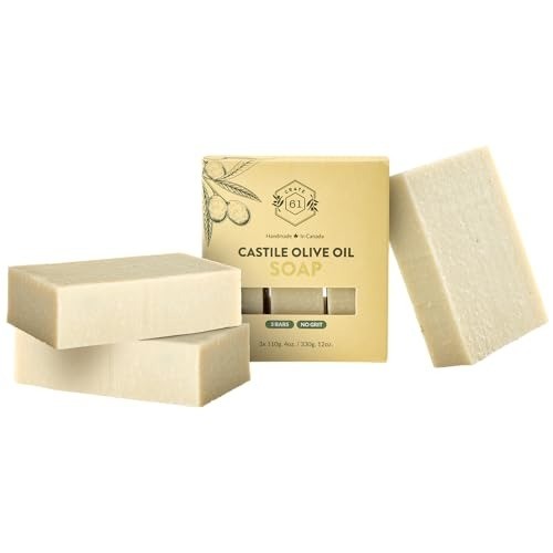 Crate 61 Cold Process Soap – 3 Pack Unscented, All Natural & Biodegradable