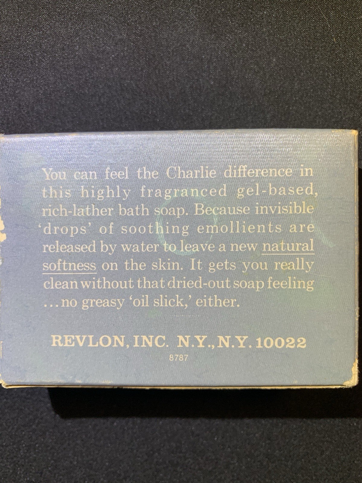 Vintage Revlon Charlie 4 oz Fragranced Bath Soap Bar (new with box)