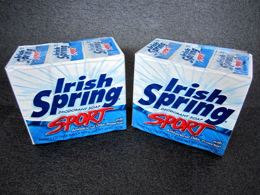 2x Discontinued 3 Pack Irish Spring Sport Bar Deodorant Soap 5 oz Bath Size USA