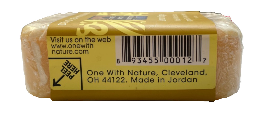 One With Nature Dead Sea Minerals Bar Soap, Lemon Sage 7 oz (198 g) New Sealed