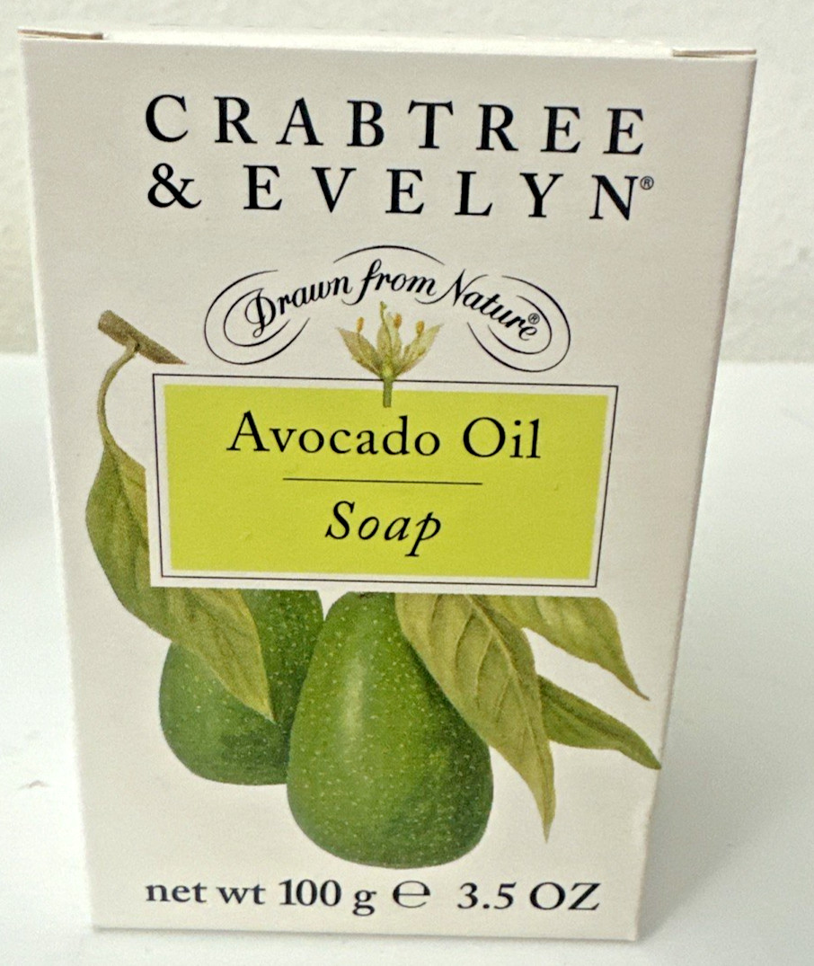 Crabtree & Evelyn AVOCADO OIL Soap Bars Set Of 3 VINTAGE 1995 Great Britain New