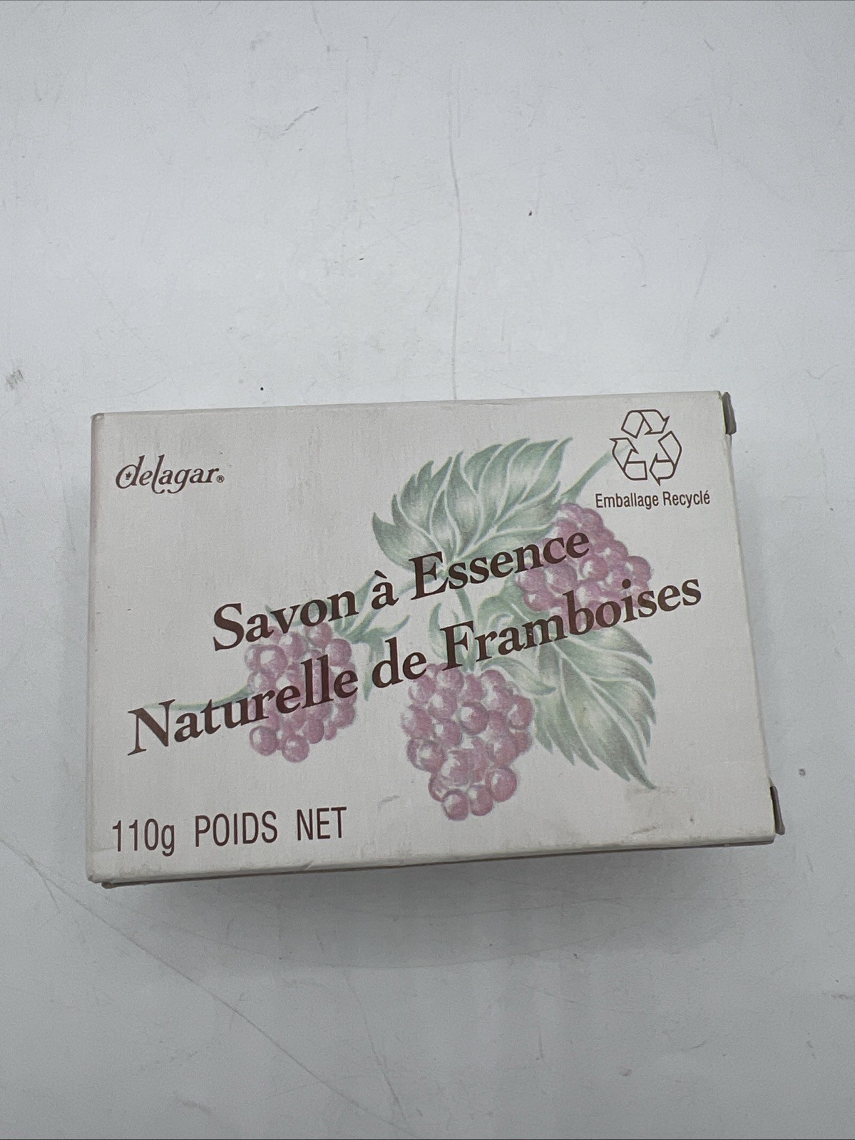 Vintage Delagar Natural Essence Raspberry Soap Retired Scent NOS