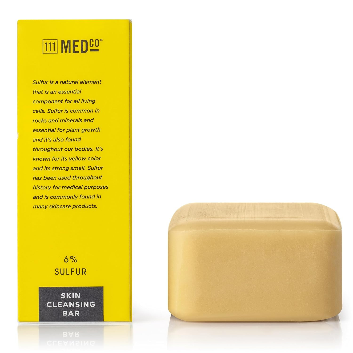 6% AZUFRE medicado 4oz. Barra de jabón limpiadora de la piel