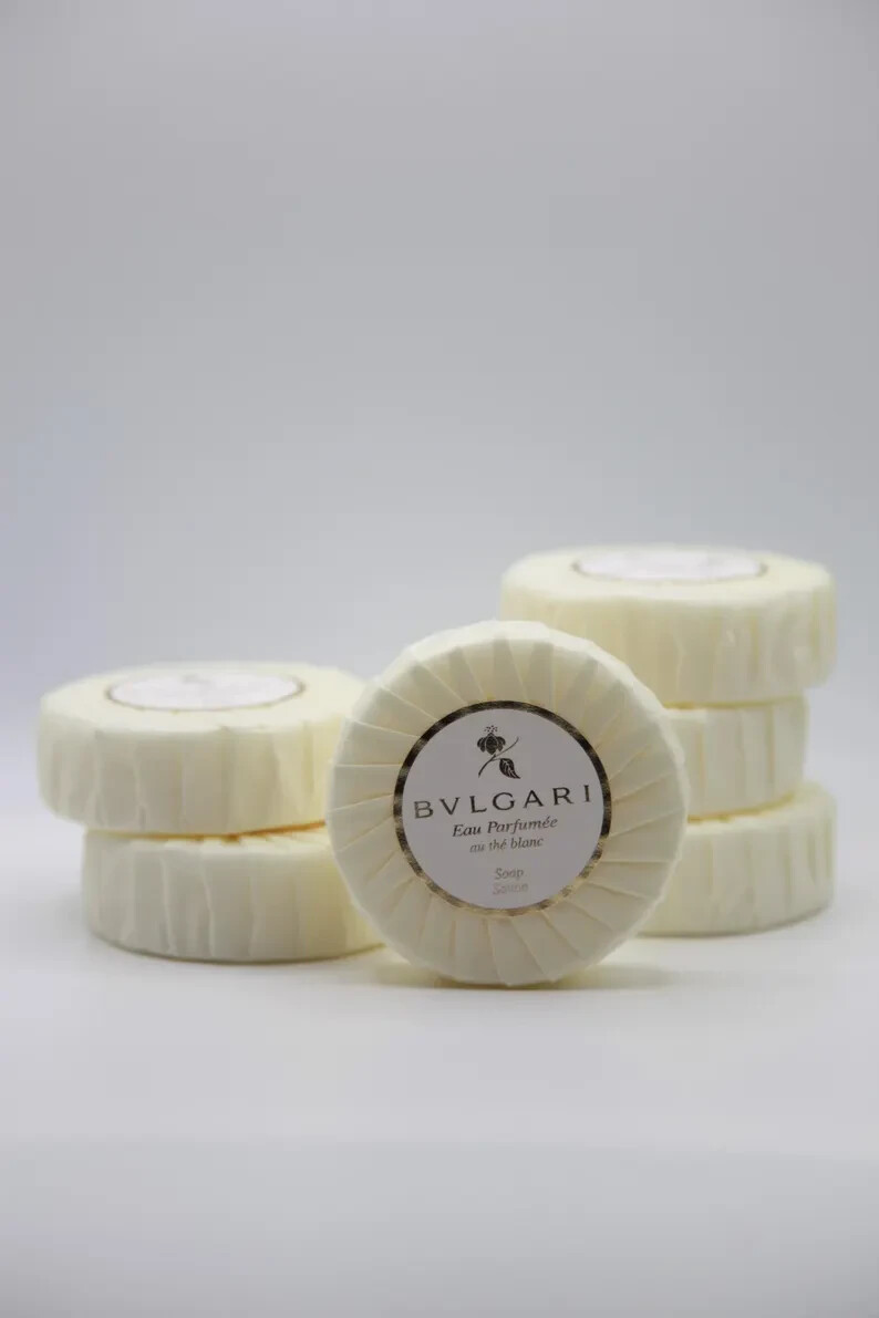 BVLGARI White Tea & Green Tea Soap – 2.6oz / 75g Pack Of 12 (6 of Each) NEW