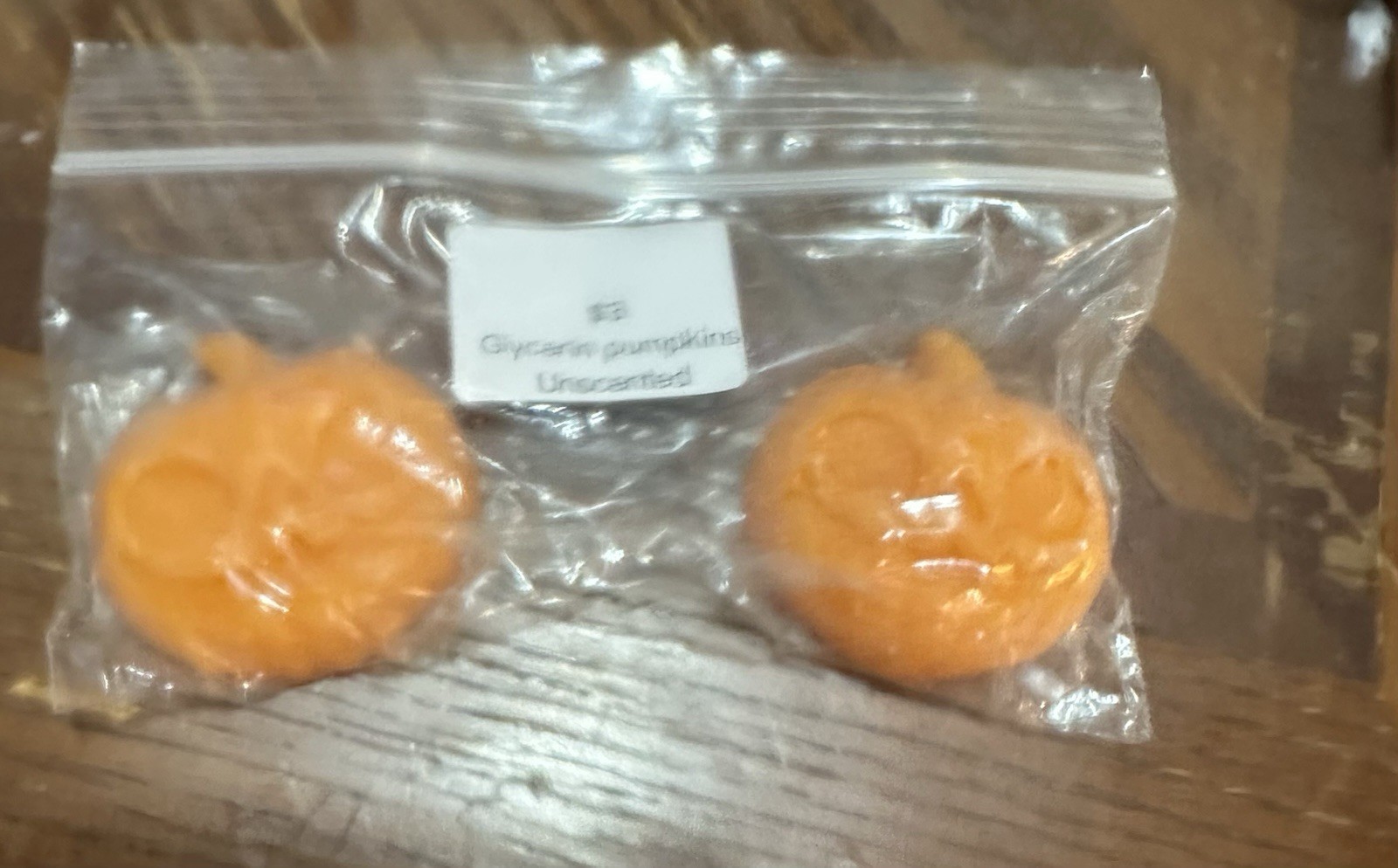 Unscented Glycerin Pumpkin Soap Bars Orange Set of 2 Regular Size