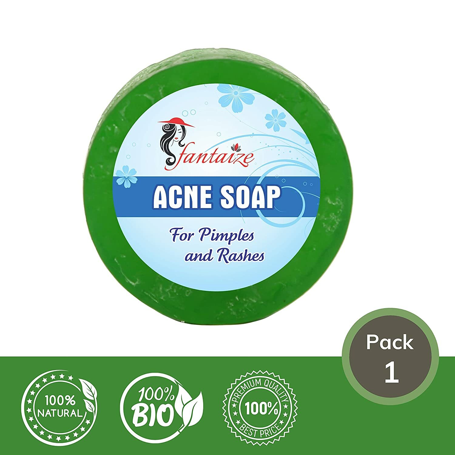 Fantaize – Handcrafted Acne Soap – Pack of 1 (100 Grams)