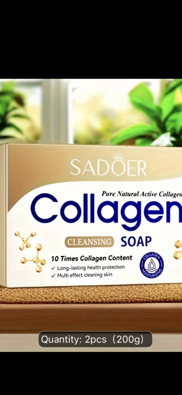 SADOER Collagen Cleansing Soap – Nourishing Face & Body Bar – 100g Free Chipping