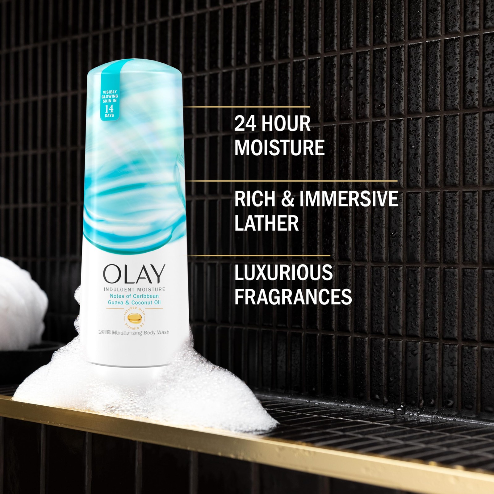 Olay Indulgent Moisture Body Wash For Women 20 Fl Oz Caribbean Guava Coconut