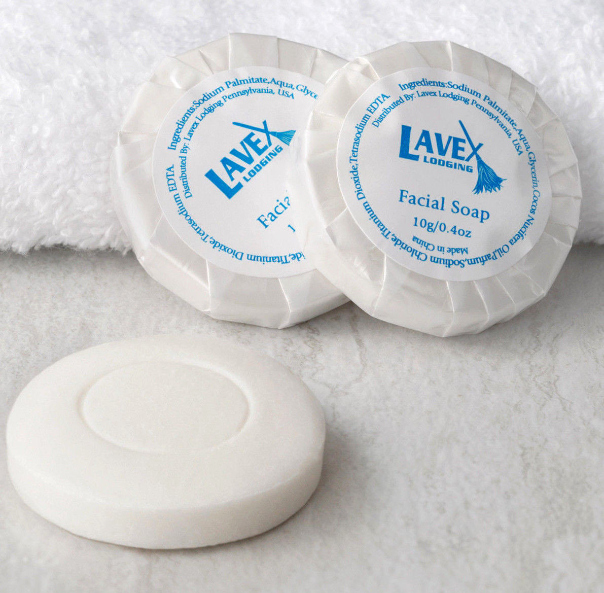 1000 CASE 0.42 Oz Hotel Motel Round Wrapped Wholesale Face Wash Soap Travel Bar