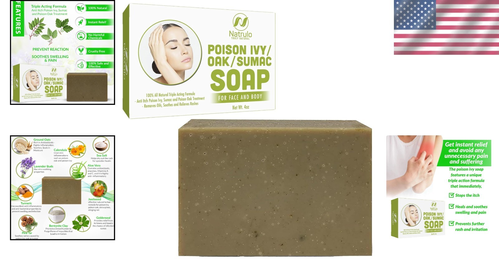 Poison Ivy Soap Bar – All Natural Poison Ivy Treatment – Anti-Itch Soap Skin …