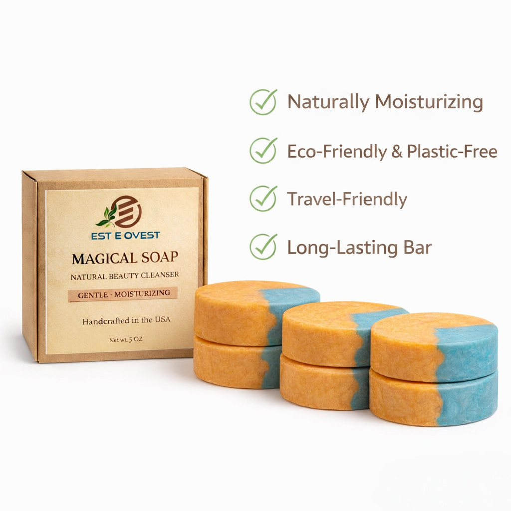Solid Shampoo Bar 5 oz – Hair Face Body – Natural Handmade