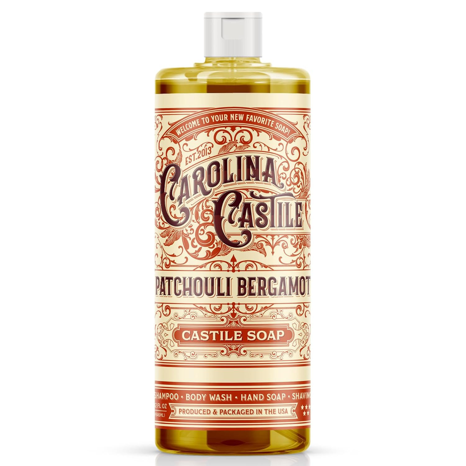 Patchouli Bergamot Scented Castile Soap – Certified Organic, High Olive Oil Cont