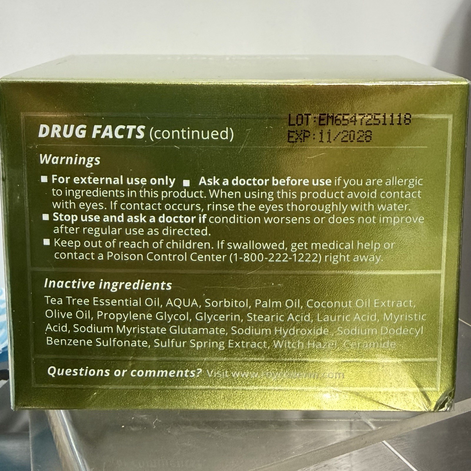 RoyceDerm Tea Tree Oil Antifungal & Antibacterial Soap ~ 2 Bars ~ New & Sealed