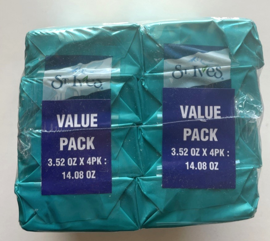 8 St. Ives Coconut Water Aloe Walnut Scrub Soap 3.52 oz. each (8-pk x 1)