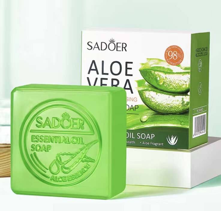 Aloe Vera Smooth Cleansing Natural Soap Essential Oil Bar Soap Sadoer