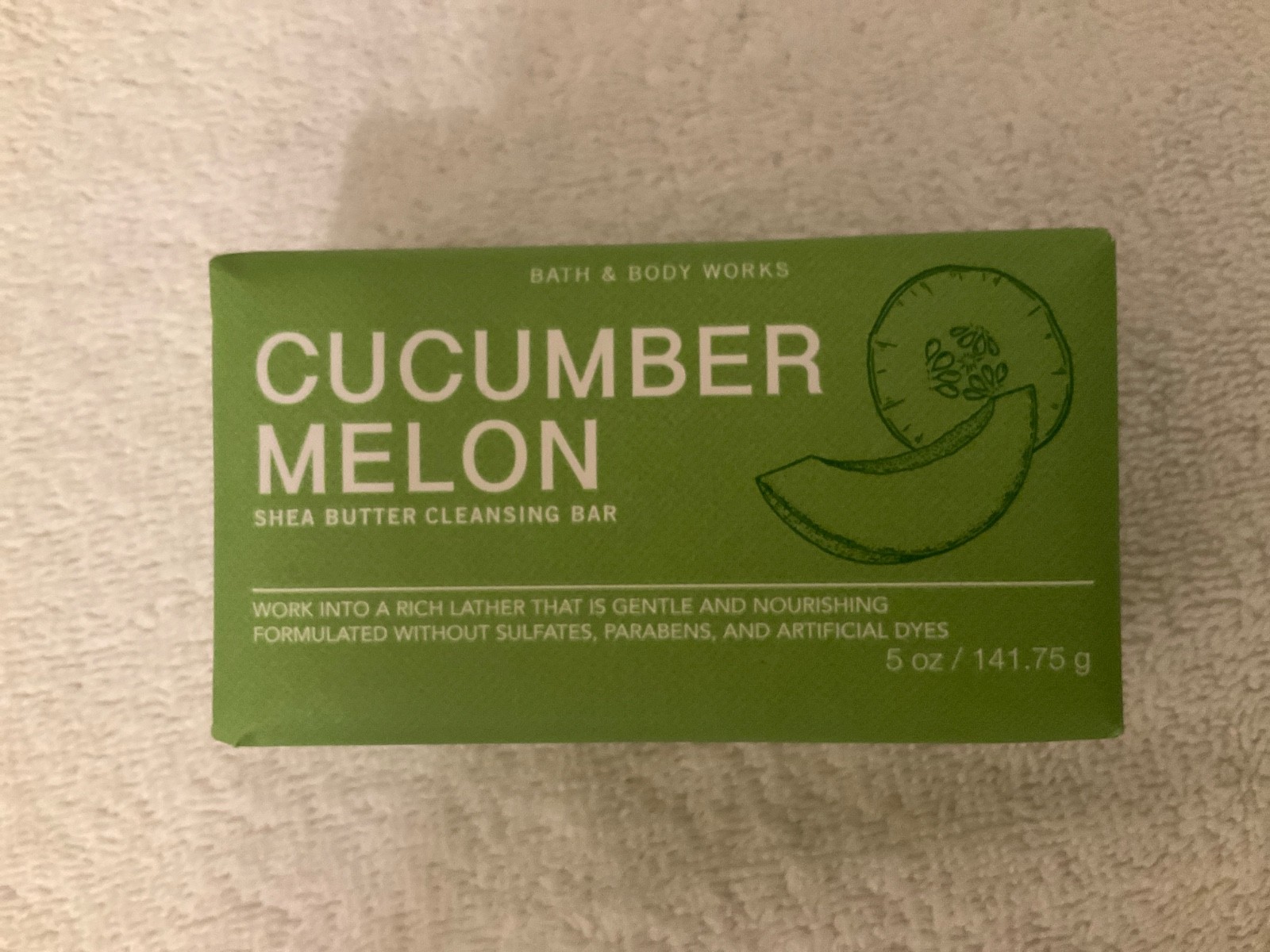 3 Bath & Body Works – Cucumber Melon Shea Butter Cleansing Bars & 2 Shower Gels