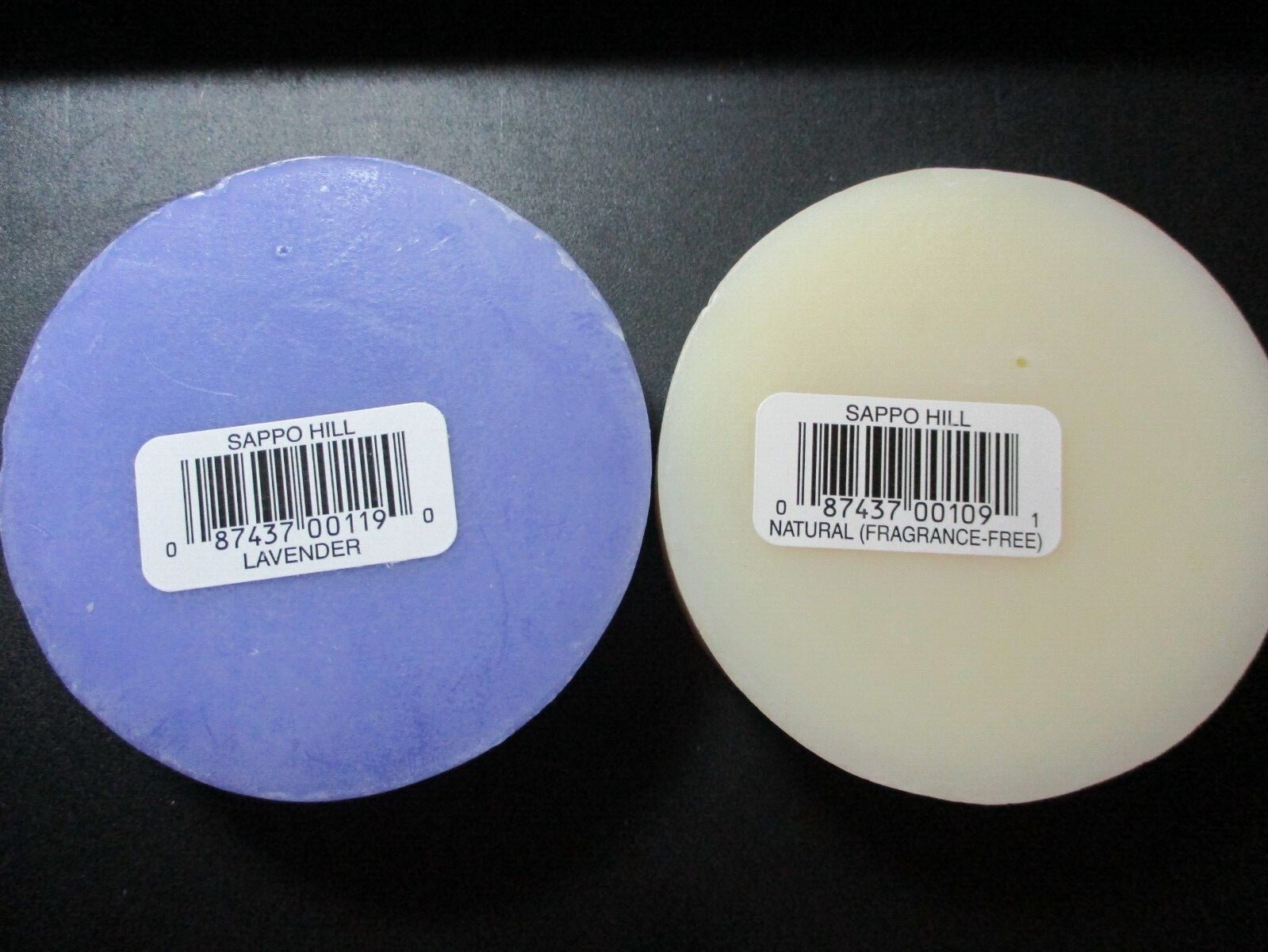LOT 2 Sappo Hill Vegetable Oil Glyceryne Cream bar soaps (1 lavender, 1 natural)
