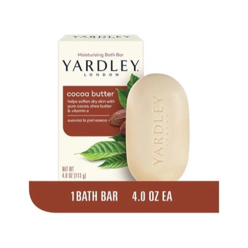 Yardley London Cocoa Butter Softens Skin Naturally Moisturizing Bath Bar 4.0 Oz