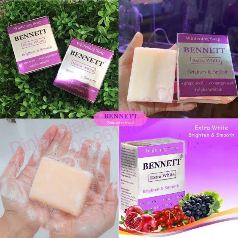 x2pcs – Bennett Extra White Anti-Oxidant & WHITENING SOAP 130g (From Thailand)