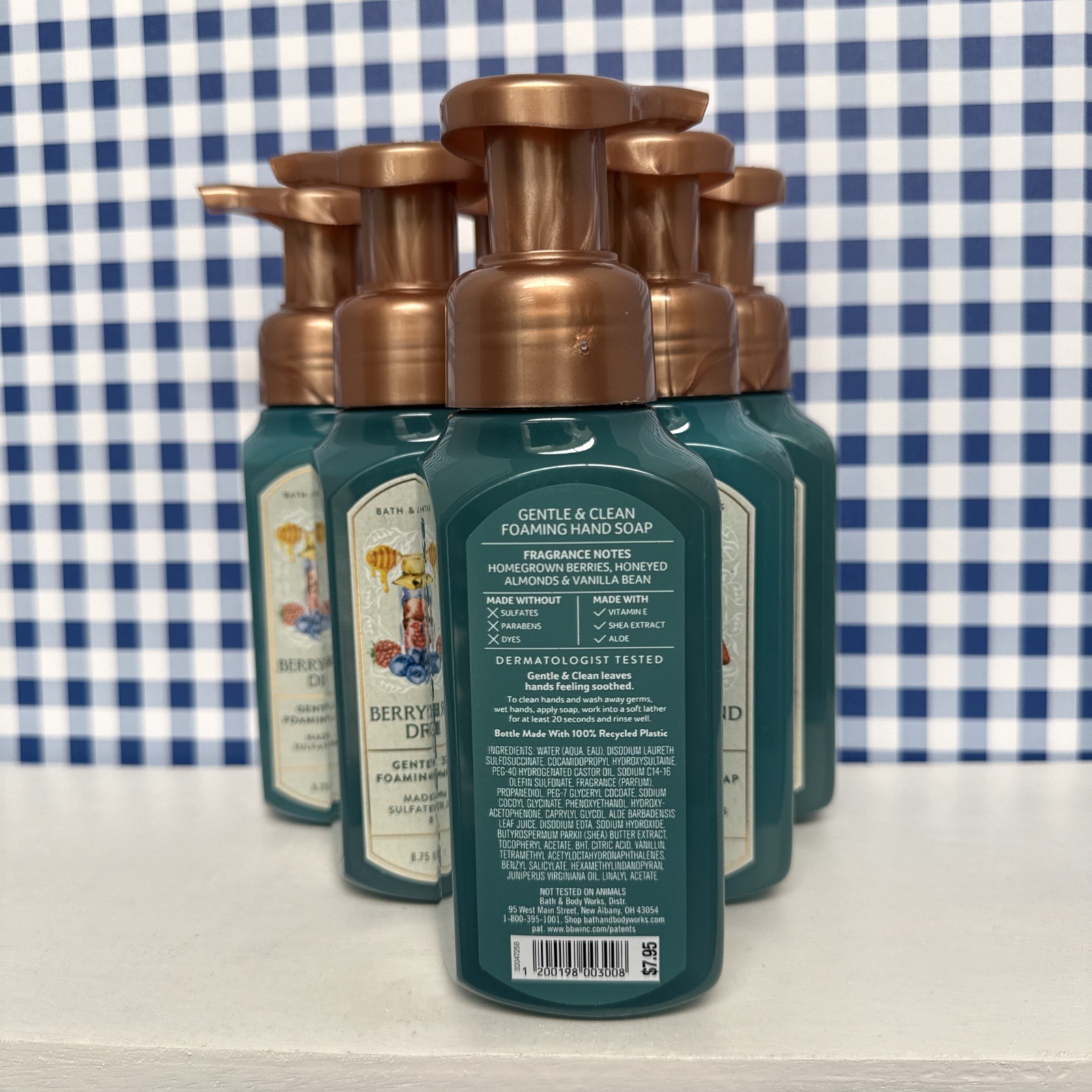 6X ~ Bath & Body Works ~ BERRY ALMOND DRIZZLE ~ Gentle Foaming Hand Soap