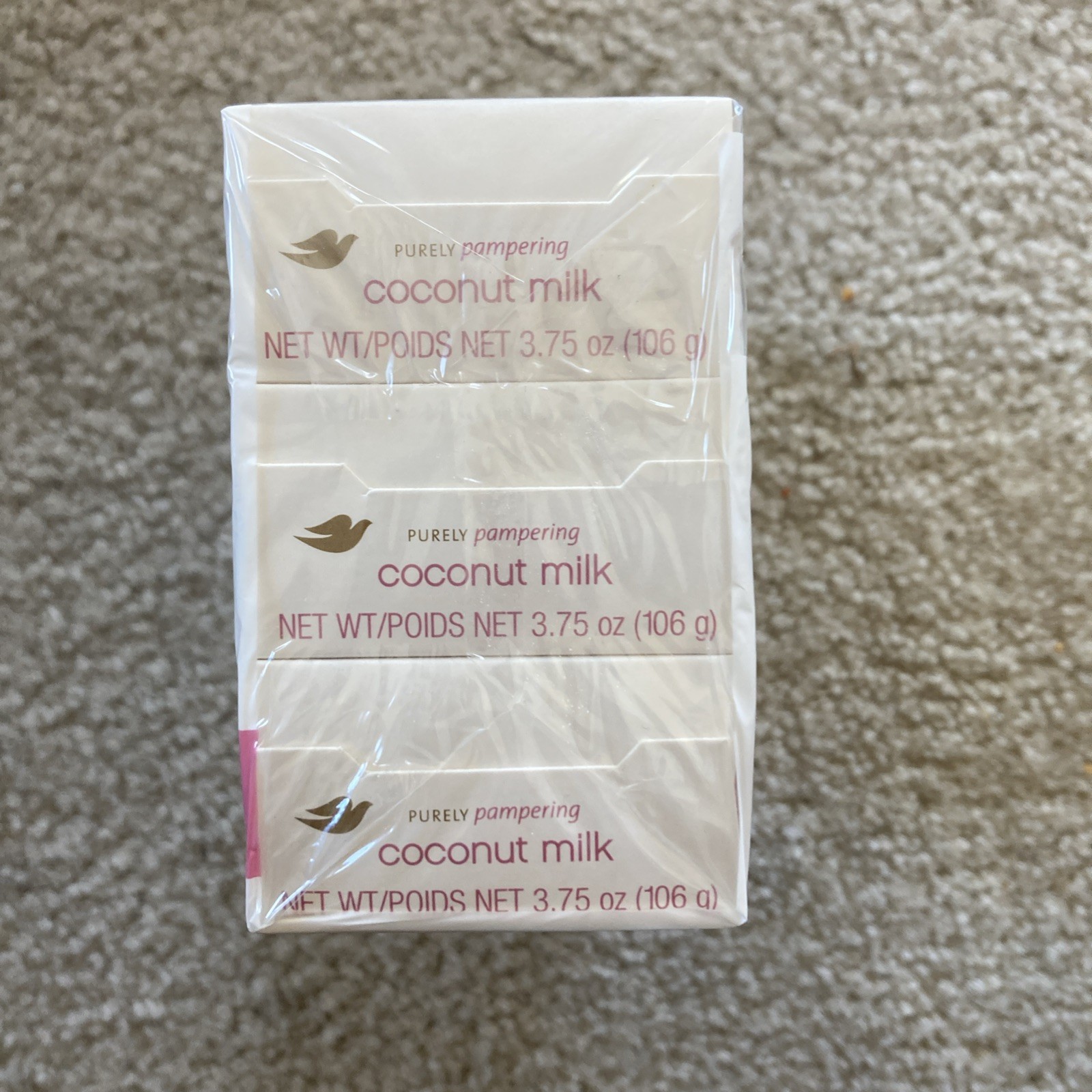 Dove Purely Pampering Coconut Milk & Jasmine Petals Scent 6 3.75oz Bars