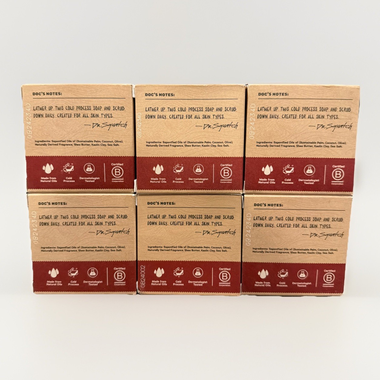 6 Pack: Dr. Squatch Men’s Natural Bar Soap | Bay Rum | Limited Edition | 5 oz