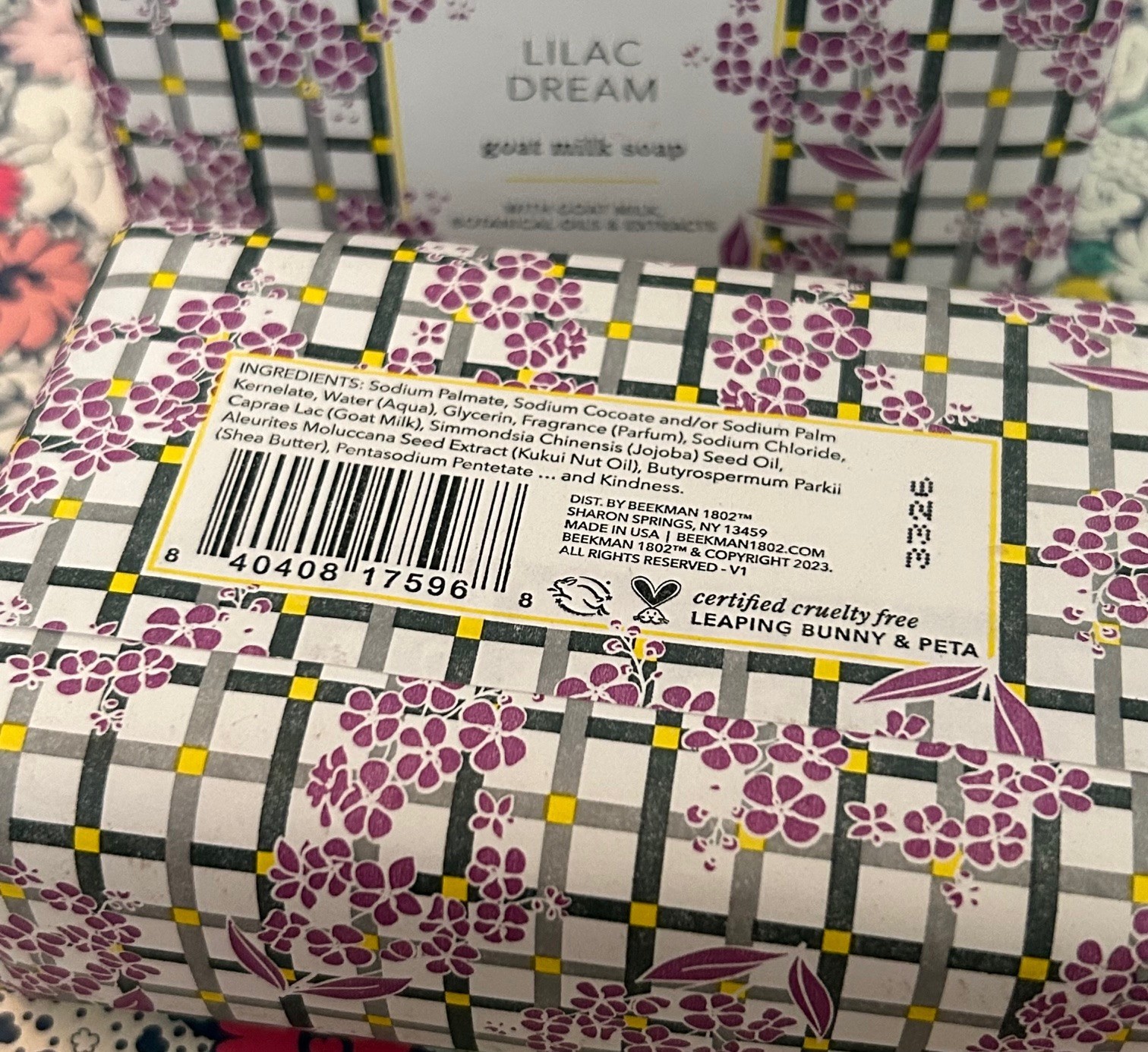2 BEEKMAN 1802 GOAT MILK SOAP LILAC DREAM 9 OZ EA