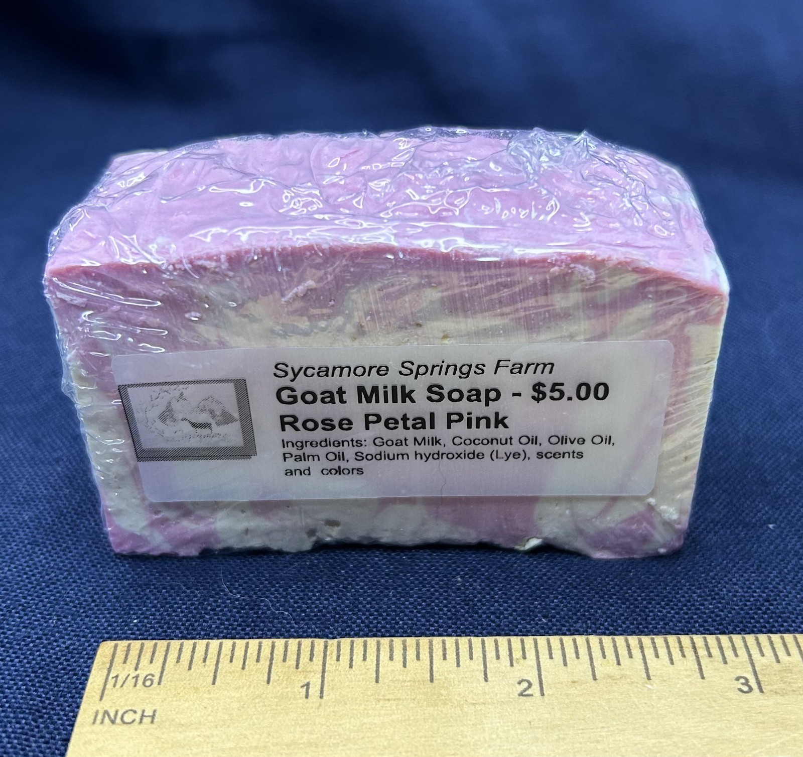 Goat Milk Soap, Rose Petal Pink Bar Soap by Sycamore Springs Farm