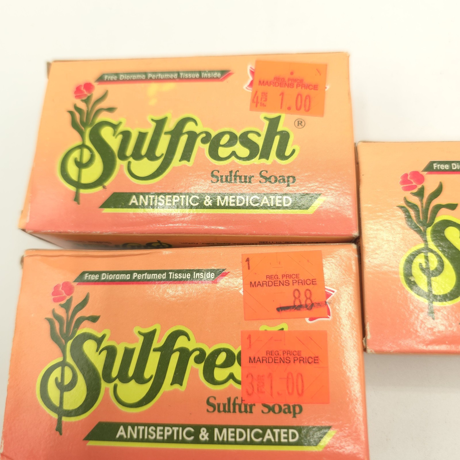 3 Sulfresh Sulfur Soap 85g Bars Lot Antiseptic Medicated 10% Sulfur New Sealed